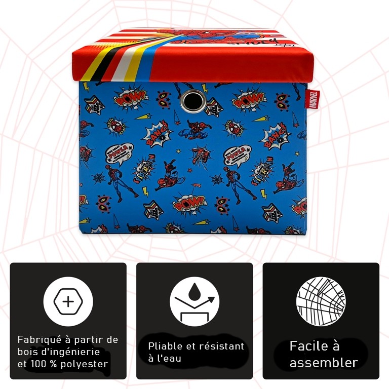 Coffre de Rangement Ottoman Spiderman Coffre de Rangement Ottoman Spiderman